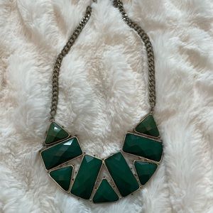 Dark green jewel necklace
